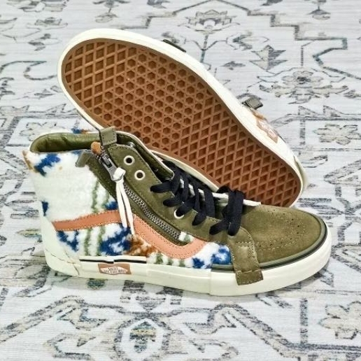 Vans Sk8 Hi Cut & Paste Mixed Textile Military Antique White (ORIGINAL BNIB RESMI STORE LUAR)