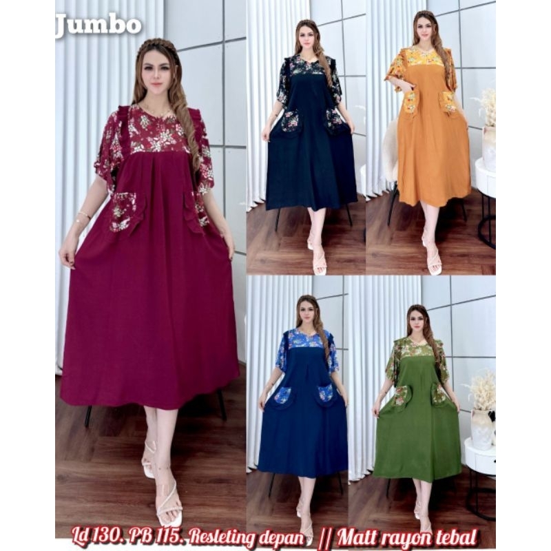 daster bunga kimbi model terbaru 2025 motif mewah daster busui