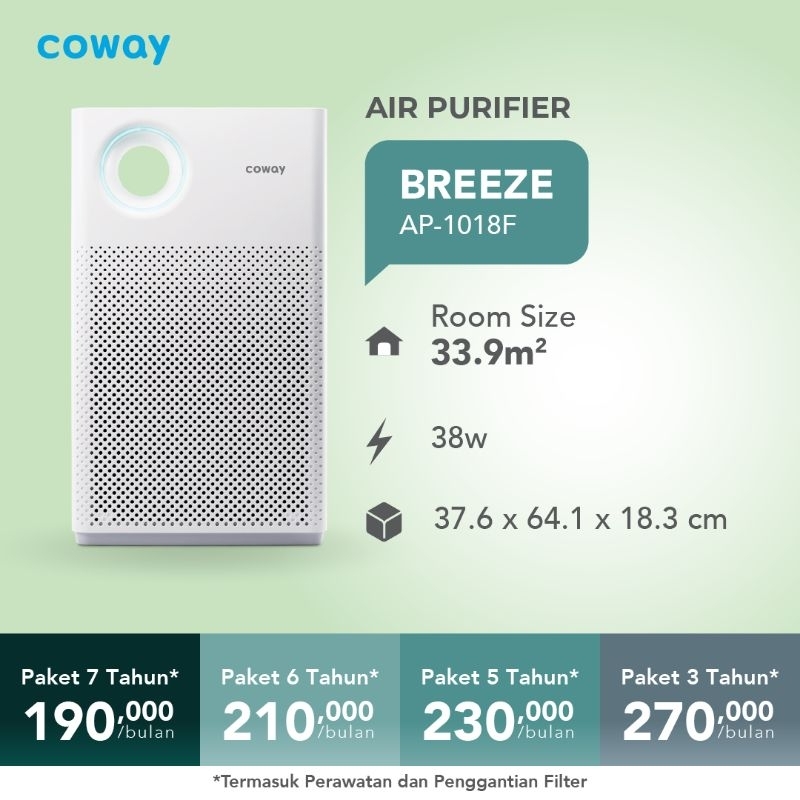 Coway Air Purifier BREEZE AP-1018F