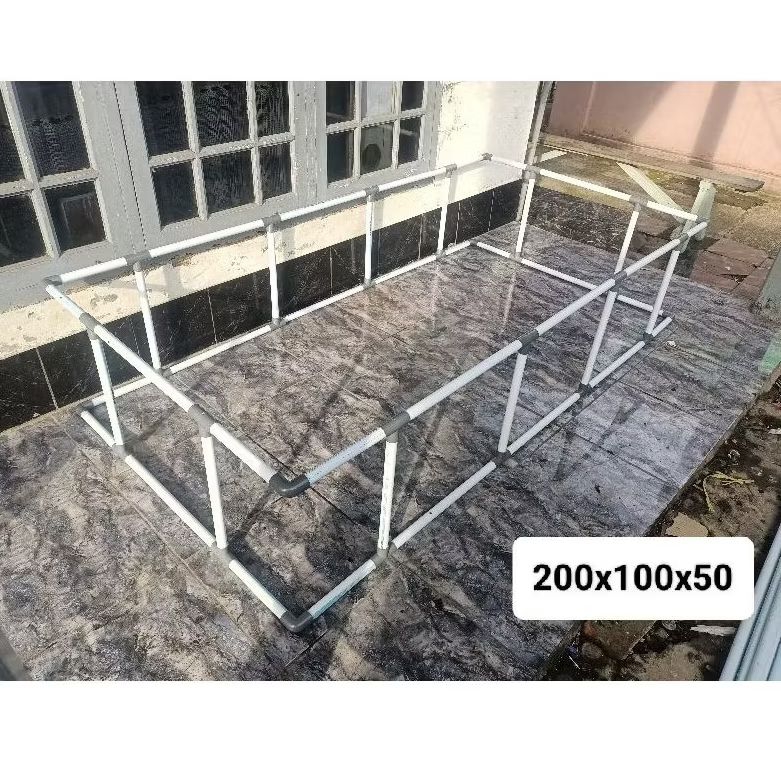 rangka kolam terpal 200x100x50