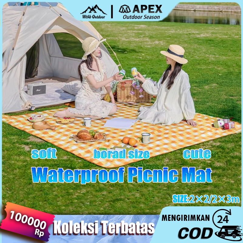 Tikar Lipat 2x2 Tikar Piknik 2x3 Waterproof Alas Piknik tikar piknik outdoor Karpet Piknik