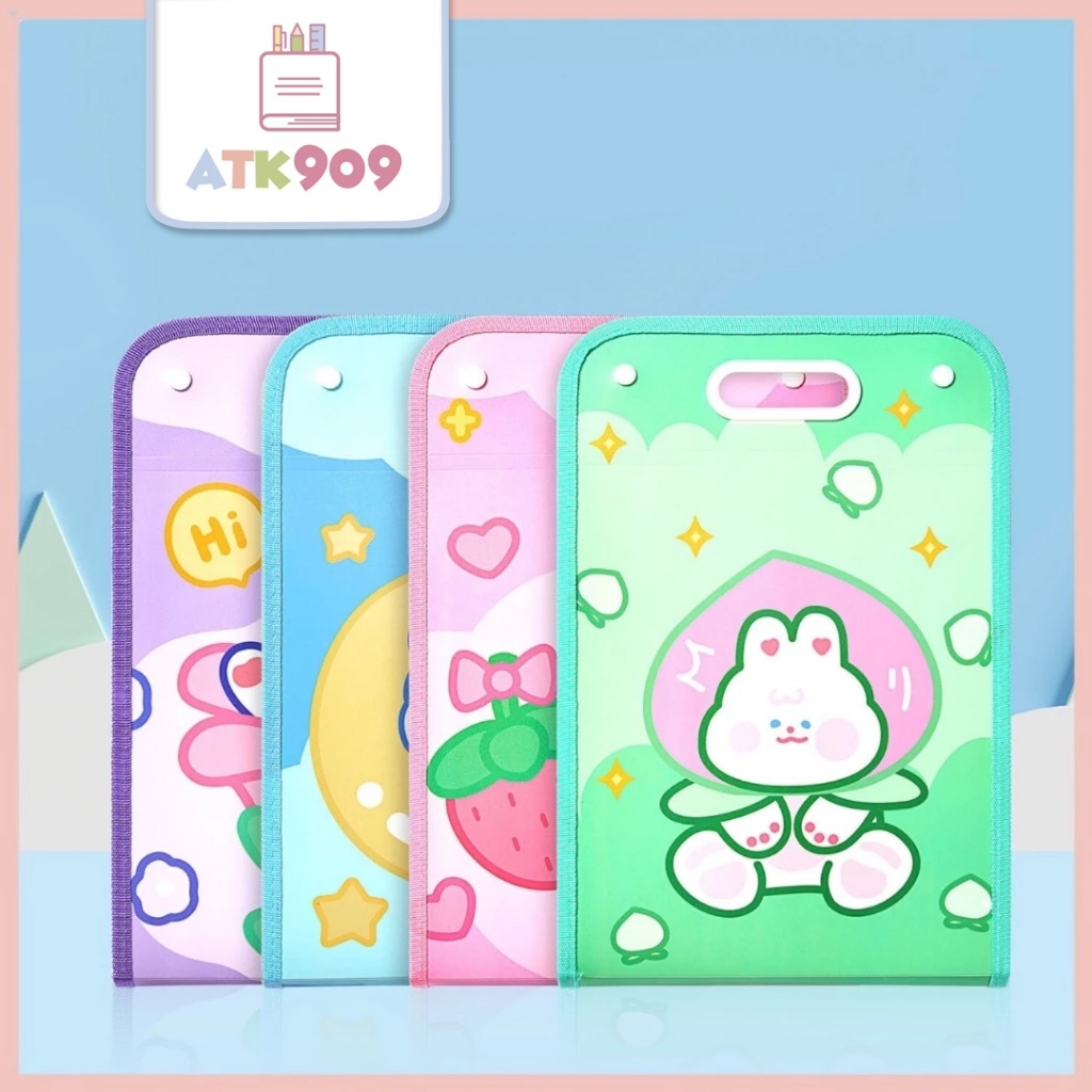 

ATK909 A4 SANRIO FILE HOLDER Portait Map Sekat Tas Les Dokumen Sekolah ATK