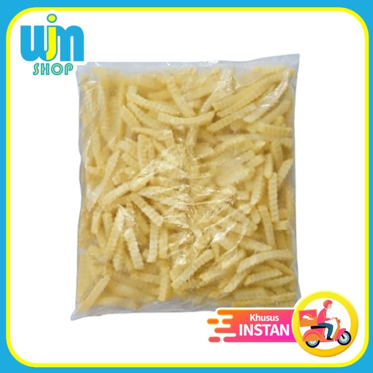 

Kentang Goreng Frozen 2kg French Fries Crinkle Cut WJM Makanan Beku