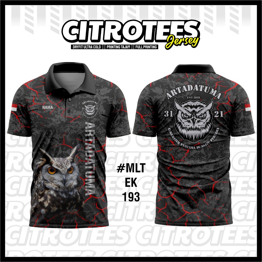 CITROTEES - KAOS JERSEY MLT EK 193 ARTADATUMA | FREE CUSTOM | FULL PRINTING