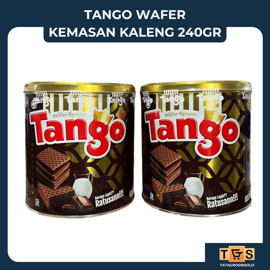 

[240gr] S137 | TANGO Wafer Renyah Kemasan Kaleng 240gr | Tango Wafer Coklat Kaleng 240gr | Kue Lebaran