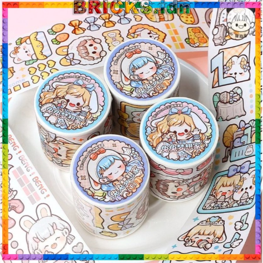 

Masking Tape Dodogirl Romantic Washitape Sticker Lucu Aesthetic TLD116