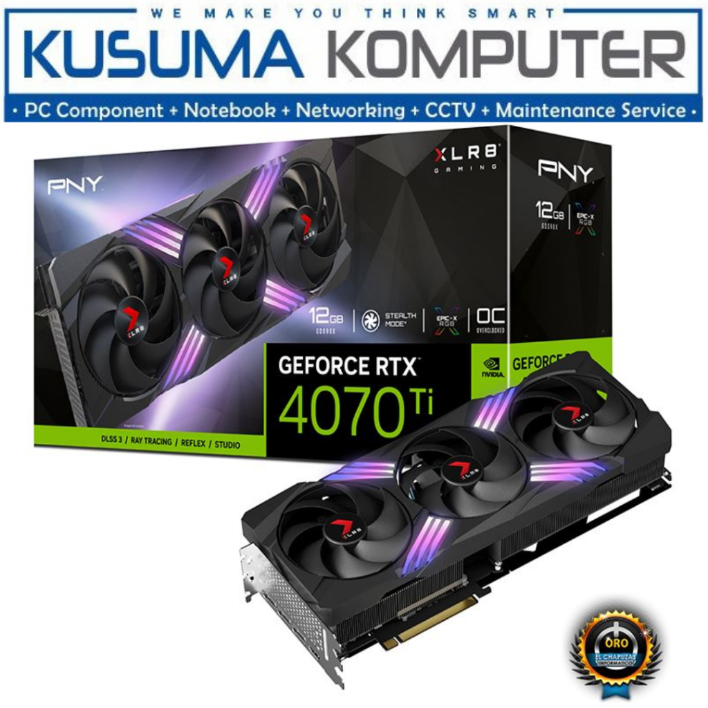 PNY GeForce RTX 4070 Ti 12GB XLR8 Gaming VERTO EPIC-X RGB Triple Fan DLSS 3