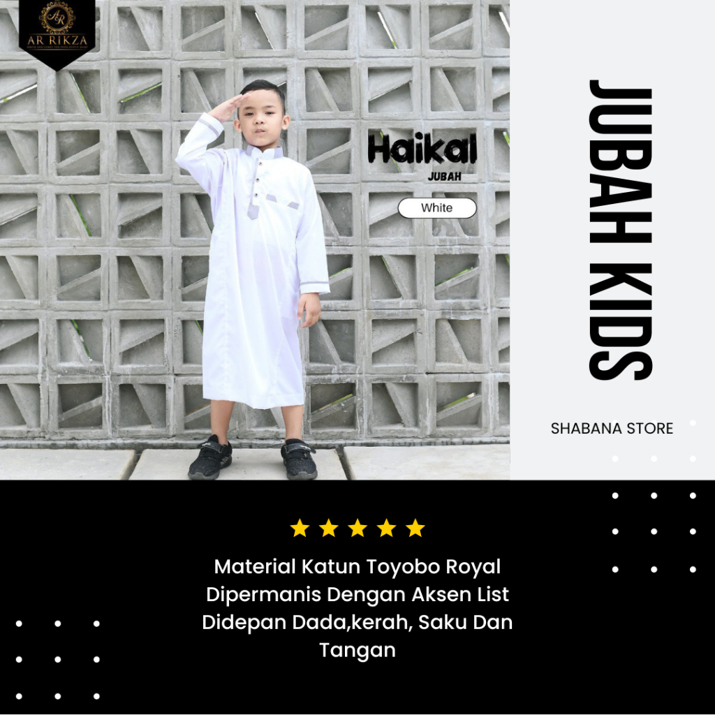 Jubah Anak Laki Laki Premium Gamis Anak Laki Laki/Jubah Anak Laki Laki/koko Anak Bahan Katun Toyobo