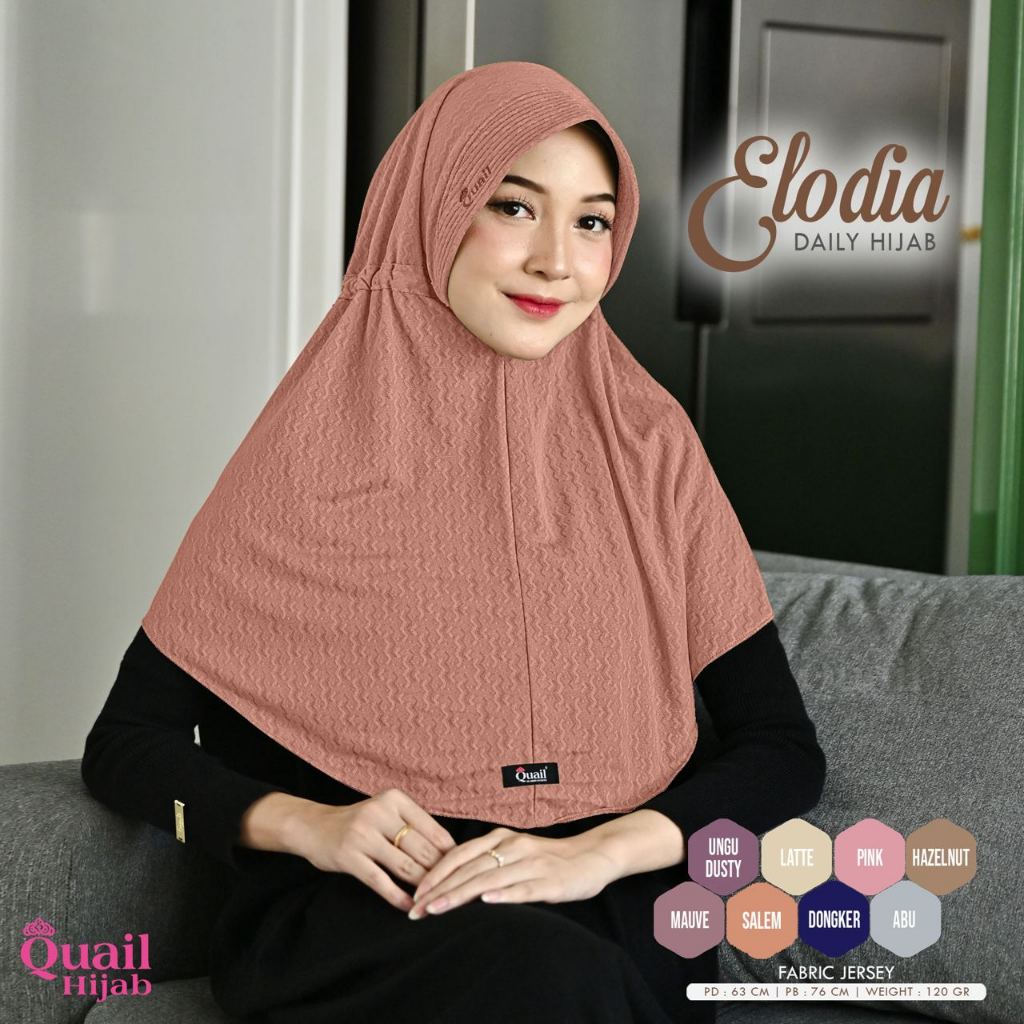 Quail Hijab - ELODIA DAILY HIJAB ORI QUAIL JERSEY