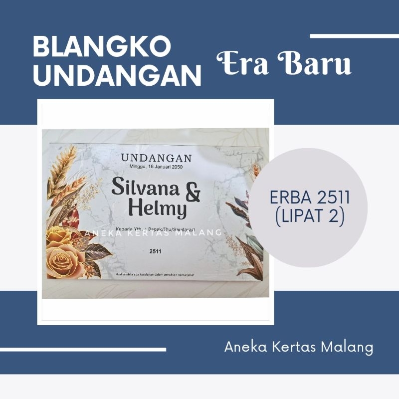 Blangko Undangan Erba 2511 Terbaru (Cek Deskripsi)