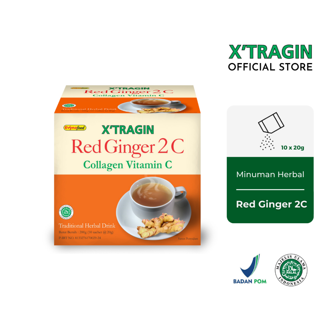 

X'TRAGIN Red Ginger 2C (Collagen & Vitamin C) Minuman Bubuk
