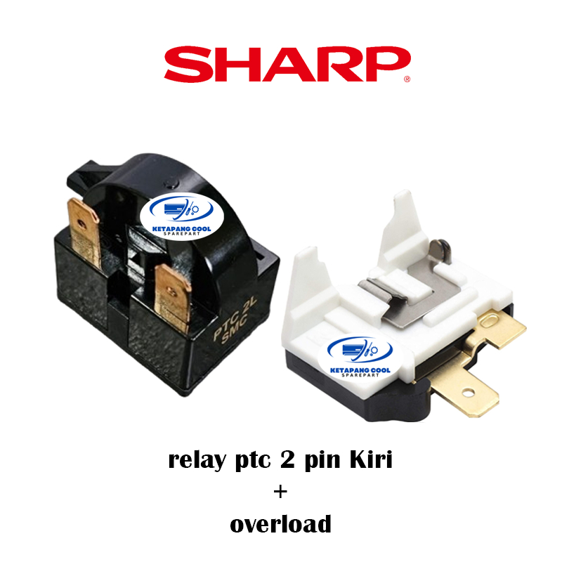 PTC Relay Dan Overload 2 Pin Kulkas 2 Pintu