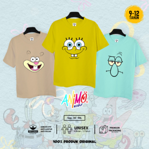 Baju Kaos Anak Tanggung 9-12 tahun - Spongebob Series