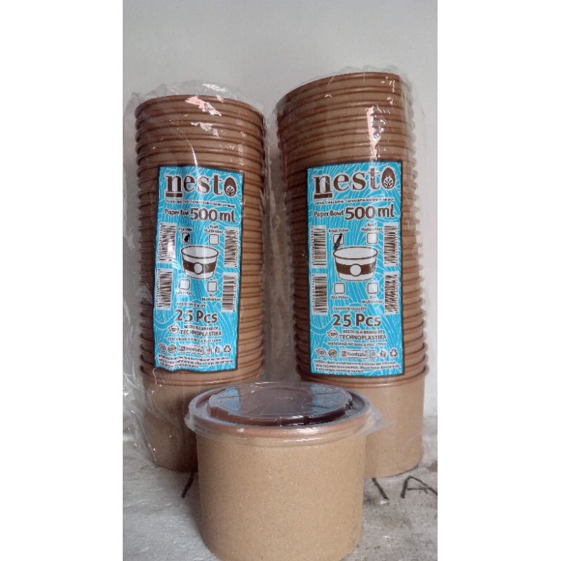 PAPER BOWL KRAFT 500ML