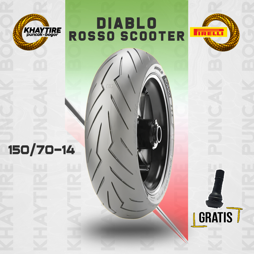 PIRELLI DIABLO ROSSO SCOOTER 150/70 Ring 14 Tubeless