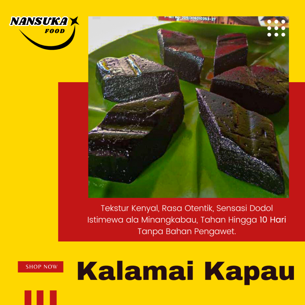 

Nansuka Food Kalamai Hitam Kapau Camilan Manis Oleh-Oleh Tradisional Khas Minangkabau Sumatera Barat | Dodol/Jenang Ketan Padang | Tanpa Pemanis Buatan Tanpa Pengawet