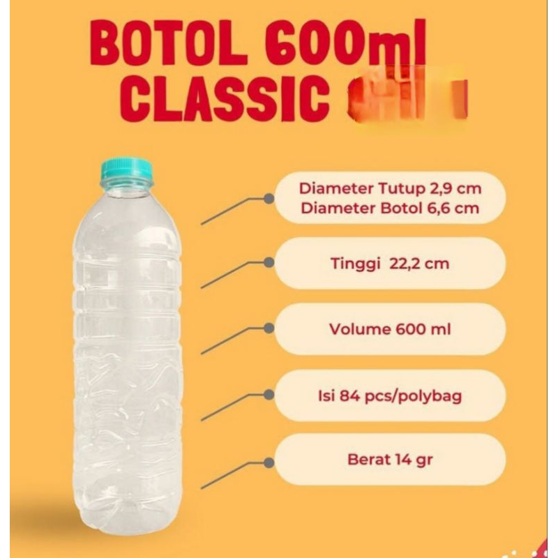 botol polos 600 ml