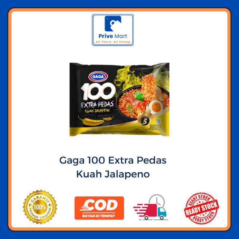 

Gaga 100 Extra Pedas Kuah Jalapeno 75g Prive Mart