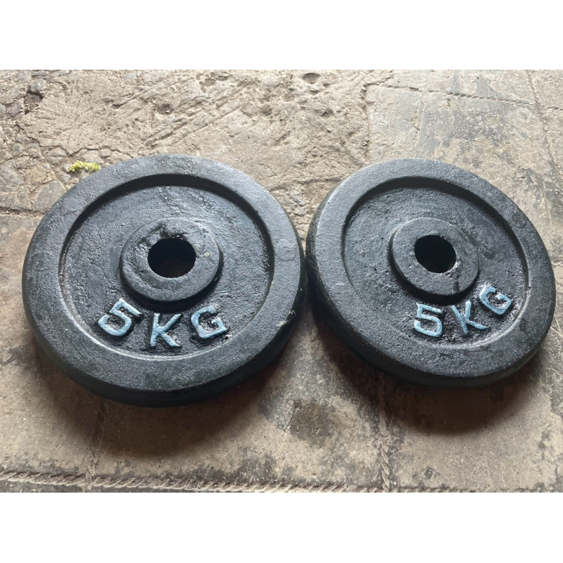 plat barbel dumbell 5kg kg BAHAN BESI