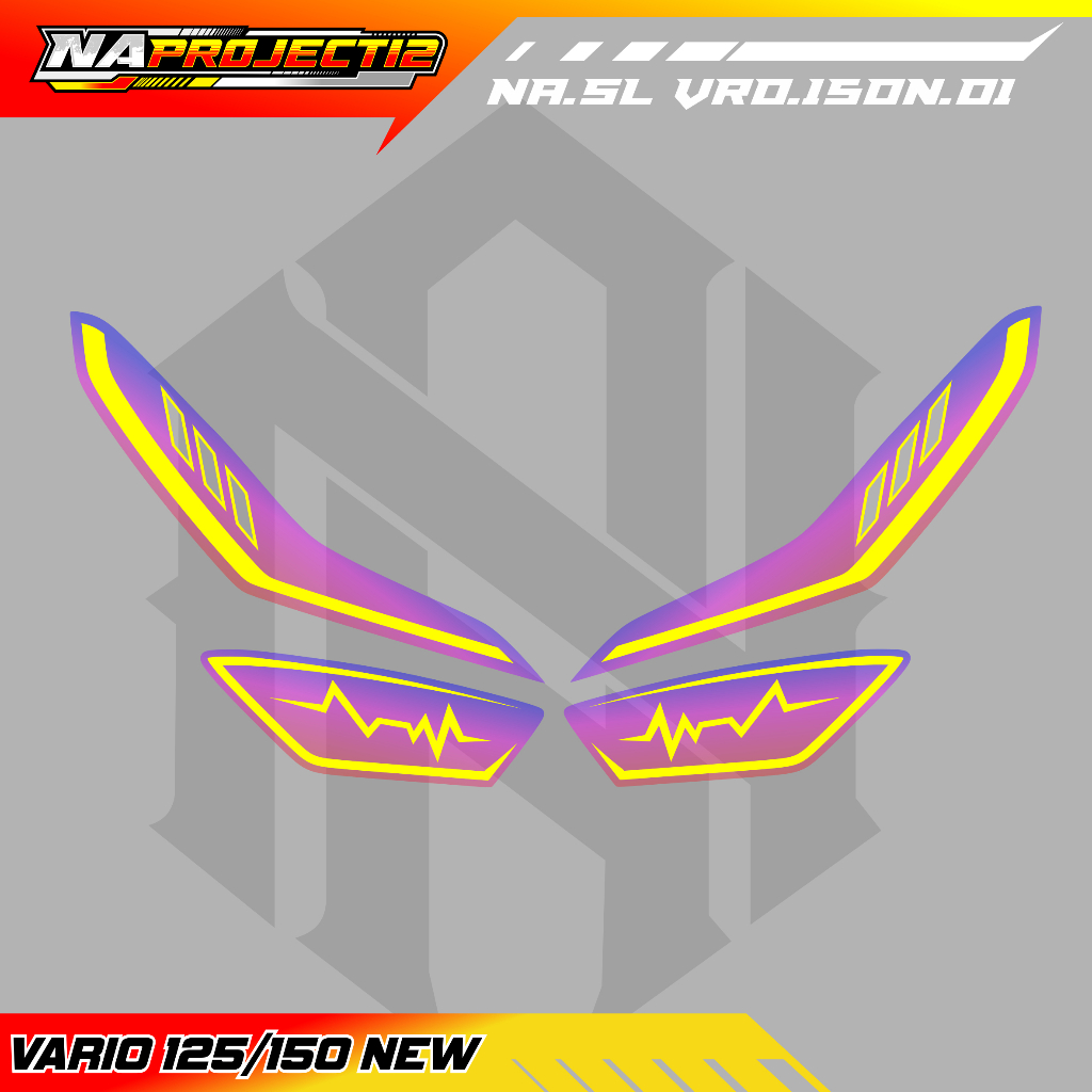 Stiker Lampu / Alis Vario 125-150 New - Sticker Led Honda Vario NA 01