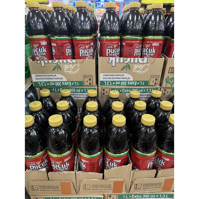 

TEH PUCUK HARUM ISI 1 LITER EXTRA 300ML 1.3 LITER 6 BOTOL 1 KARTON