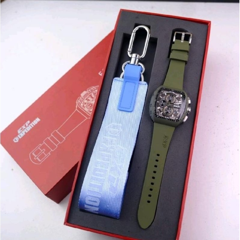 jam tangan  pria  Expedition original exp 6782 paket  Green