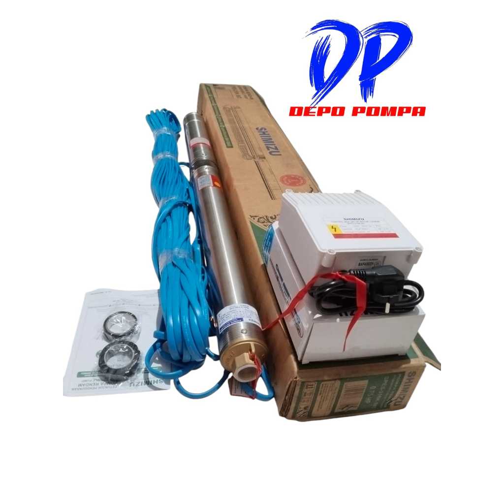 Pompa Submersible Shimizu/Pompa Satelit Shimizu SPES - 316K BIT 3inch 0,75 HP + Kabel 40 Meter