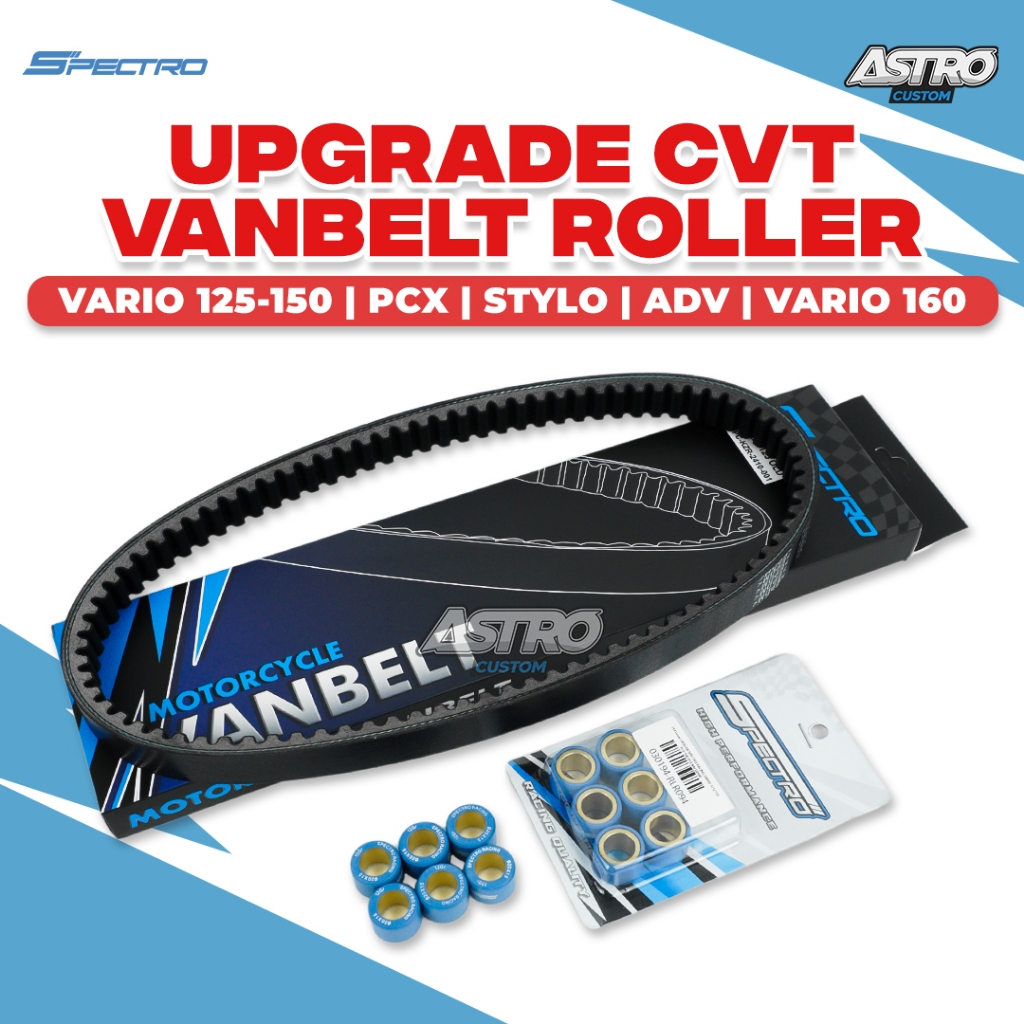 Paket Vanbelt + Roller Spectro Vario 125 150 110 PCX ADV 160 Stylo Roler Vbelt Upgrade CVT Racing