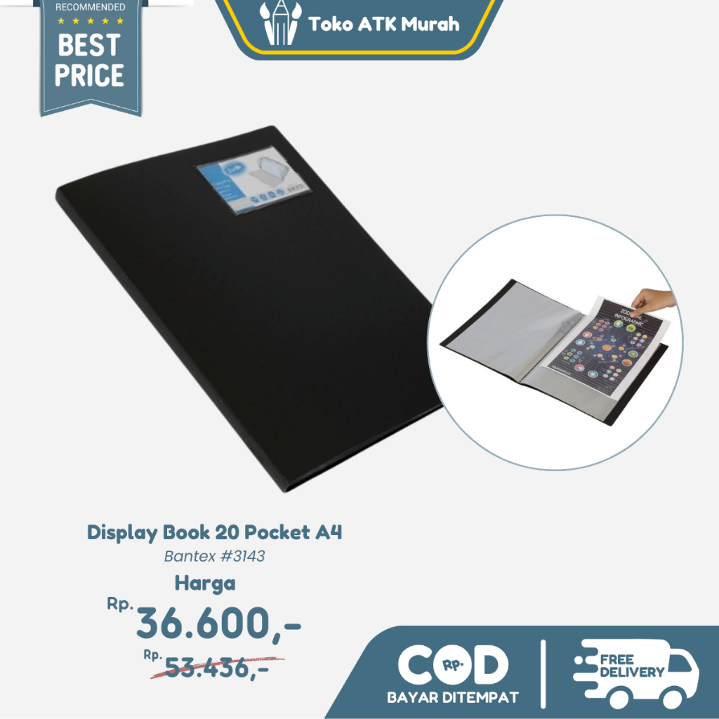 

Bantex Display Book 20 Pockets A4 #3143