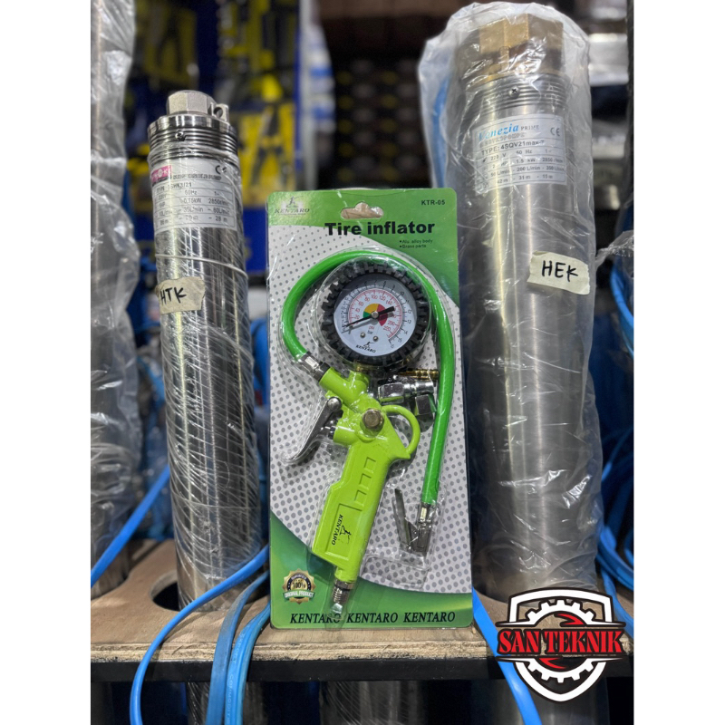 Inflator Alat Isi angin KENTARO, Ukur Tekanan Ban Mobil