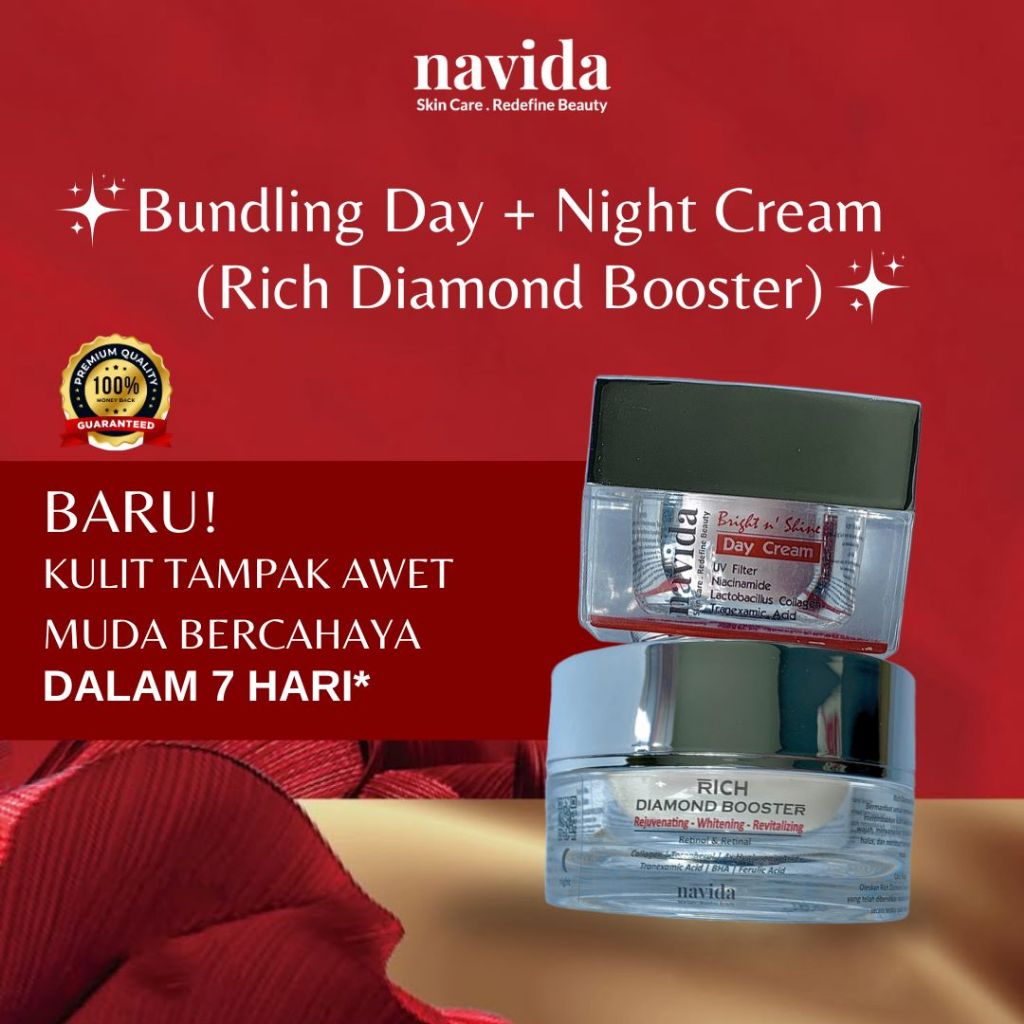 Navida Skin Care  Day Cream + Night Cream RICH DIAMOND - Skincare Wajah BPOM