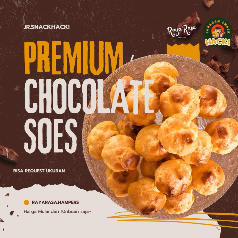

Premium Chocolate Soes Kering - Camilan Lebaran Lumer Renyah Isi Coklat
