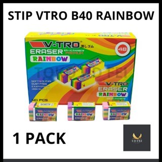 

(1 PACK) Stip Rainbow/ Penghapus Warna Warni/ Stip Warna VTRO/ Penghapus Pelangi