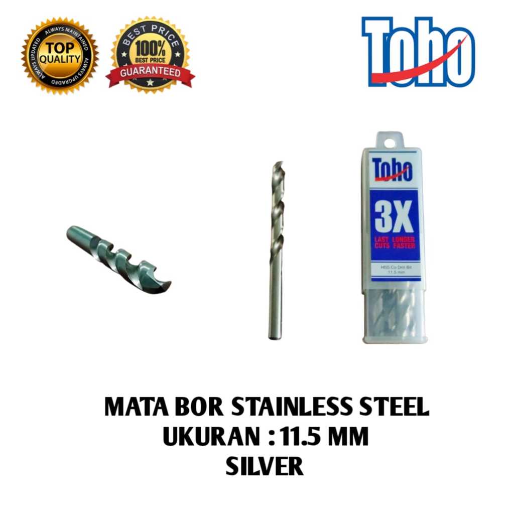 Mata Bor Stainless Steel TOHO 11,5mm Mata Bor Stainless Steel 11.5 mm TOHO Cobalt Stainless Steel CO