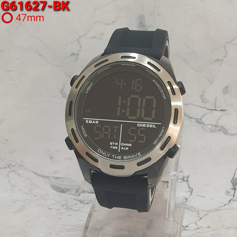 ( BISA COD ) Jam Tangan Pria DIESEL 61627 Rubber Tali Karet Digital Jam Tangan Fashion Cowok