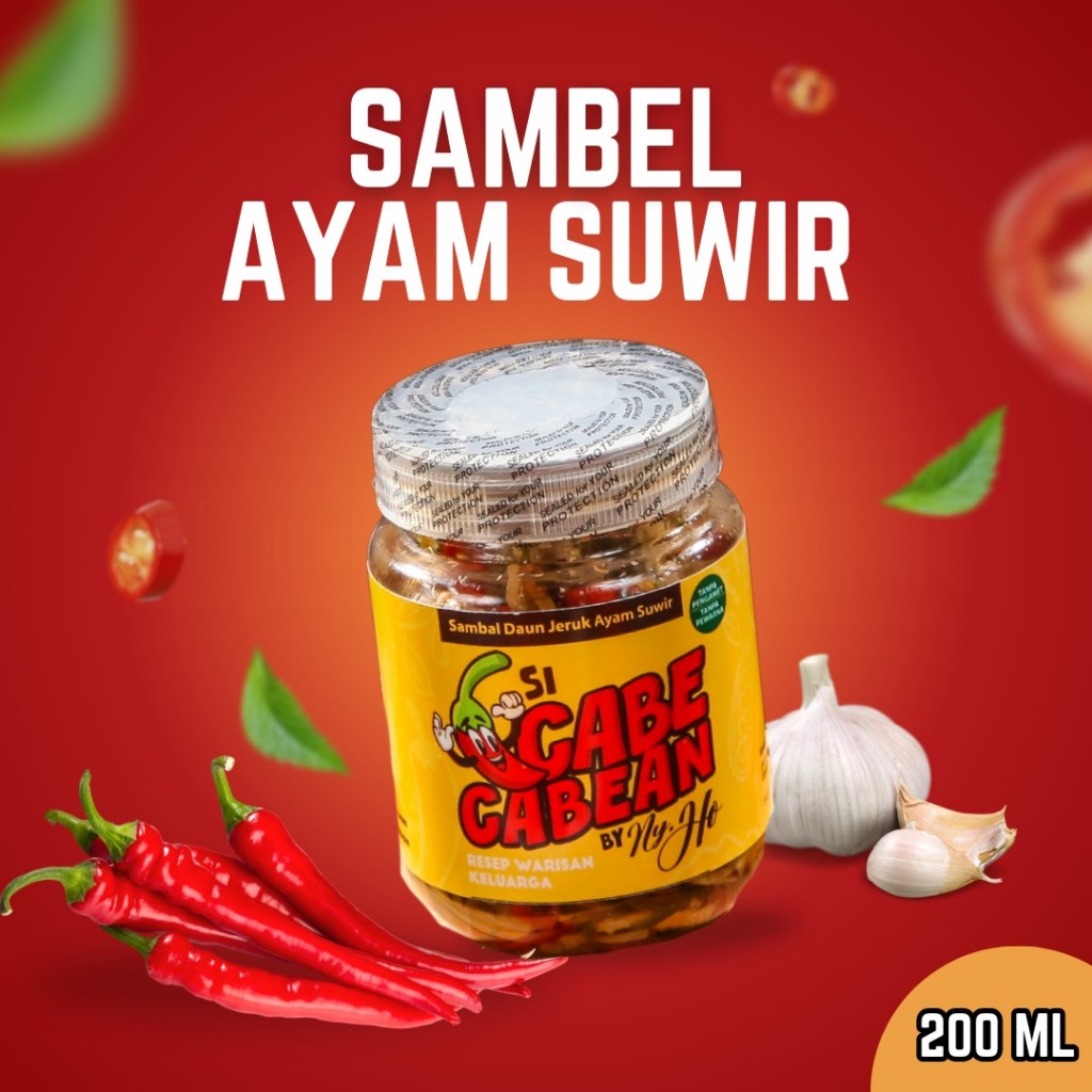 

Si CabeCabean - Sambal Ayam Suwir 200ML | Sambel Lokal Pedas Gurih, Termurah & Kemasan Botol Noribet