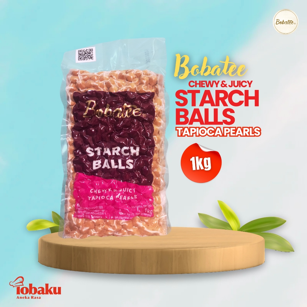 

Bobatee Starch Balls Tapioca Pearls - Tapioka Mutiara Kemasan 1kg _