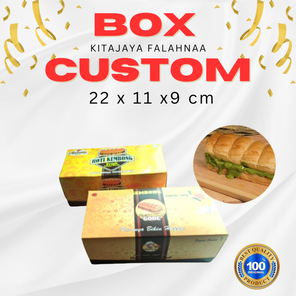 

(FREE DESAIN) CUSTOM BOX ROTI GEMBONG 22x11x9 | 21x10x8