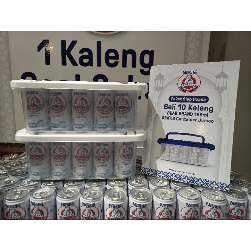 

NESTLE BEAR BRAND SUSU STERIL 189ML BELI 10 GRATIS LONG FOOD CONTAINER