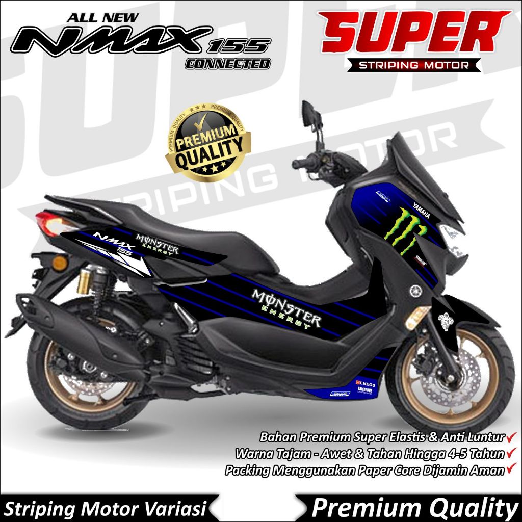 Stiker Nmax New 2020 - 2022 Anti Luntur keren Striping Nmax New 2020 - 2022 Striping Yamaha Nmax New
