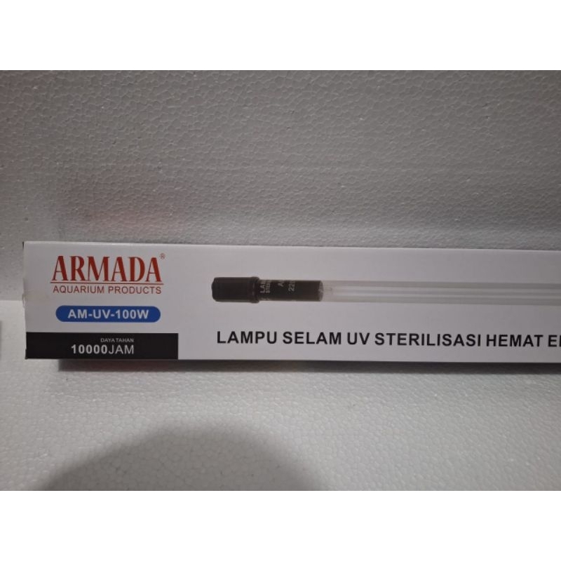 LAMPU UV KOLAM IKAN ARMADA AM -UV -100 WAT LAMPU UV CELUP SELAM ULTRAVIOLET STERILISASI