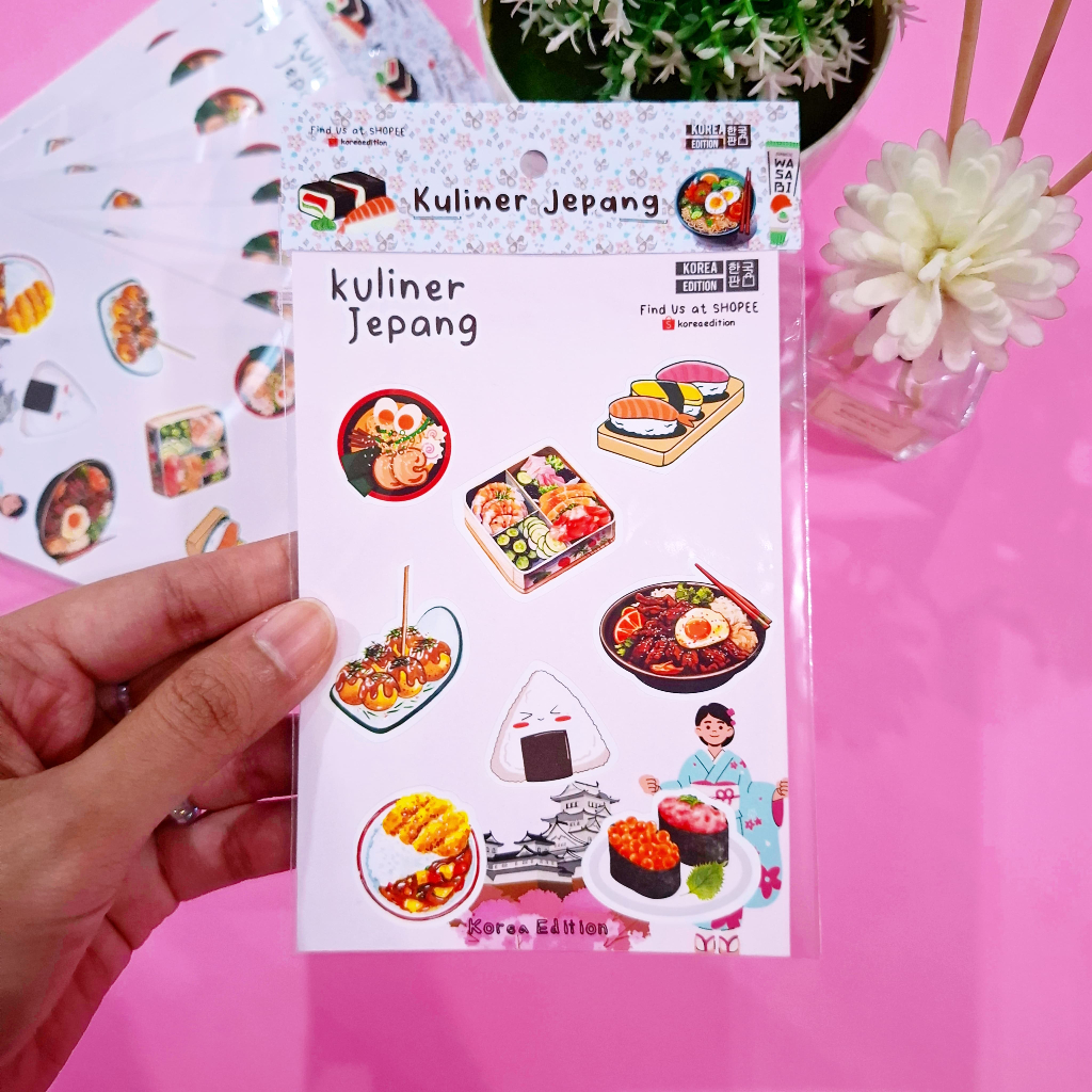 

Sticker Vinyl Deco Cutting Kuliner Indonesia Japan Food Snack