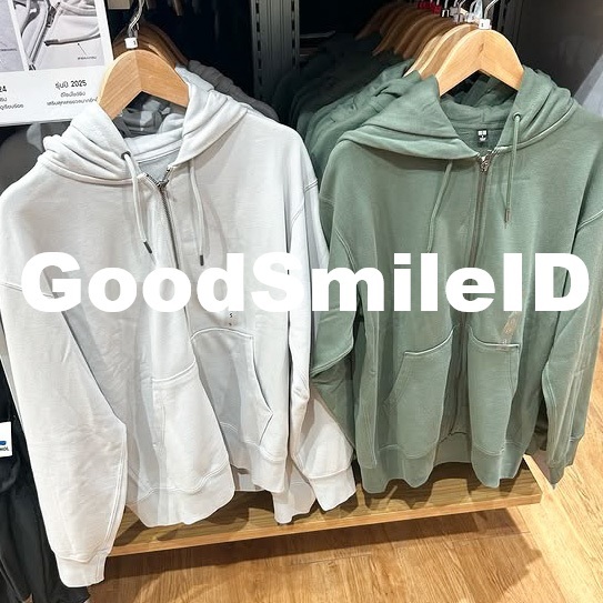 SALE Men Jaket Sweat Retsleting Hoodie Lengan Panjang Outer Pria Wanita Unisex Outer JASTIP UNIQLO