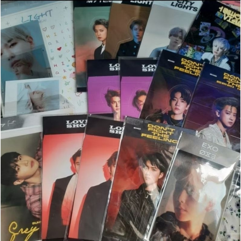 deco sticker baekhyun light standee exo hologram holo loveshot love shot dftf tempo city lights self