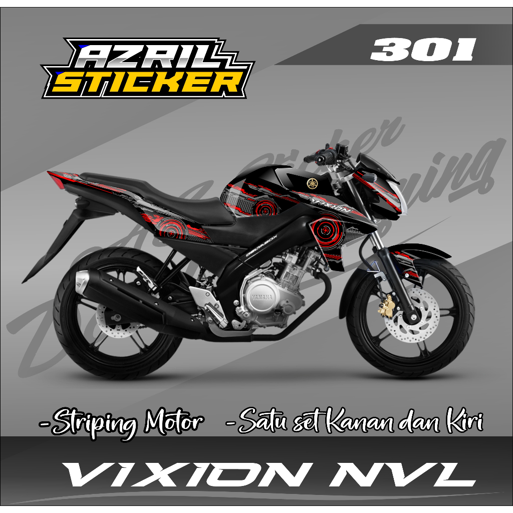 Decal Sticker Vixion NVL 2013 - 2015 Full Body Fullset Decal Stiker Vixion NVL Az 301