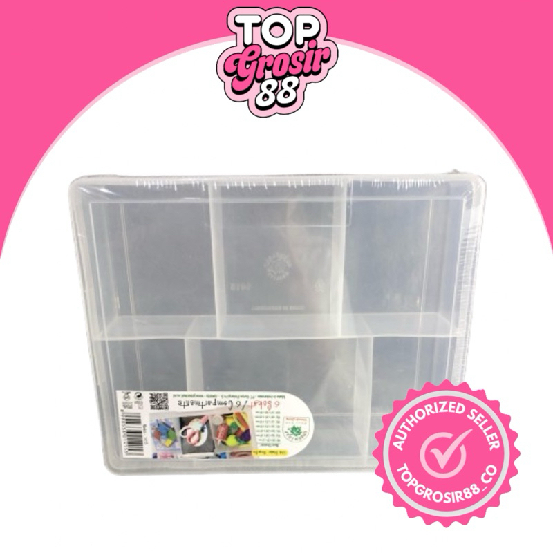 Hemat Kotak Plastik 6 Sekat Kotak Plastik 5 Sekat Serbaguna