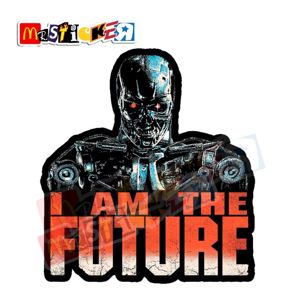 

sticker TERMINATOR im the future graphic art diecut stiker movie film