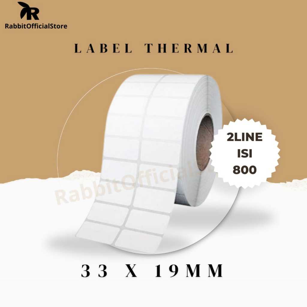 

LABEL THERMAL STIKER 33X19-2LINE DIRECT THERMAL 33 X 19mm - 2line isi 800