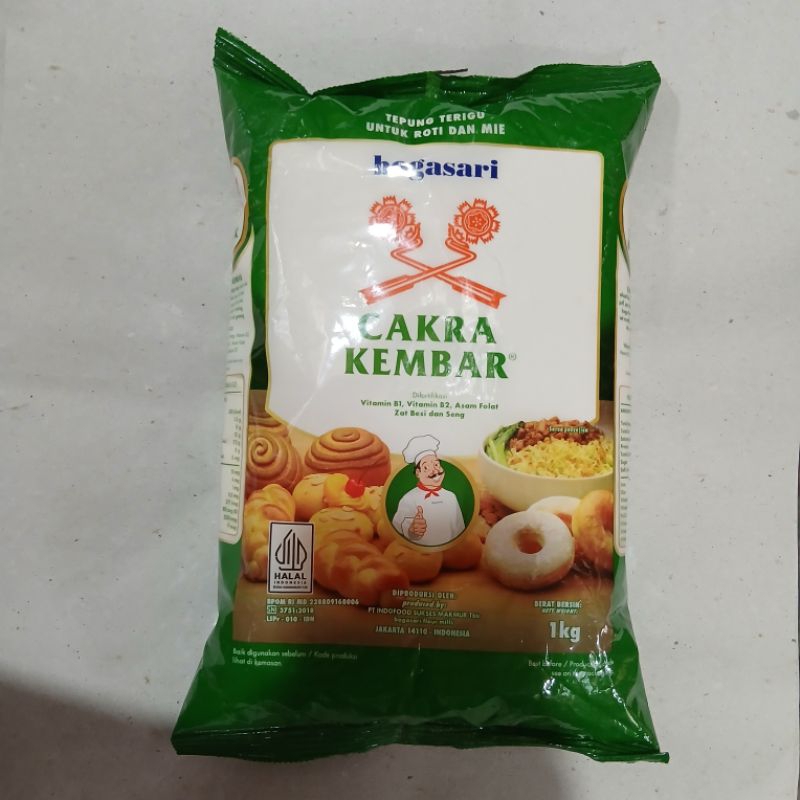 

Tepung Bogasari Cakra Kembar 1 kg
