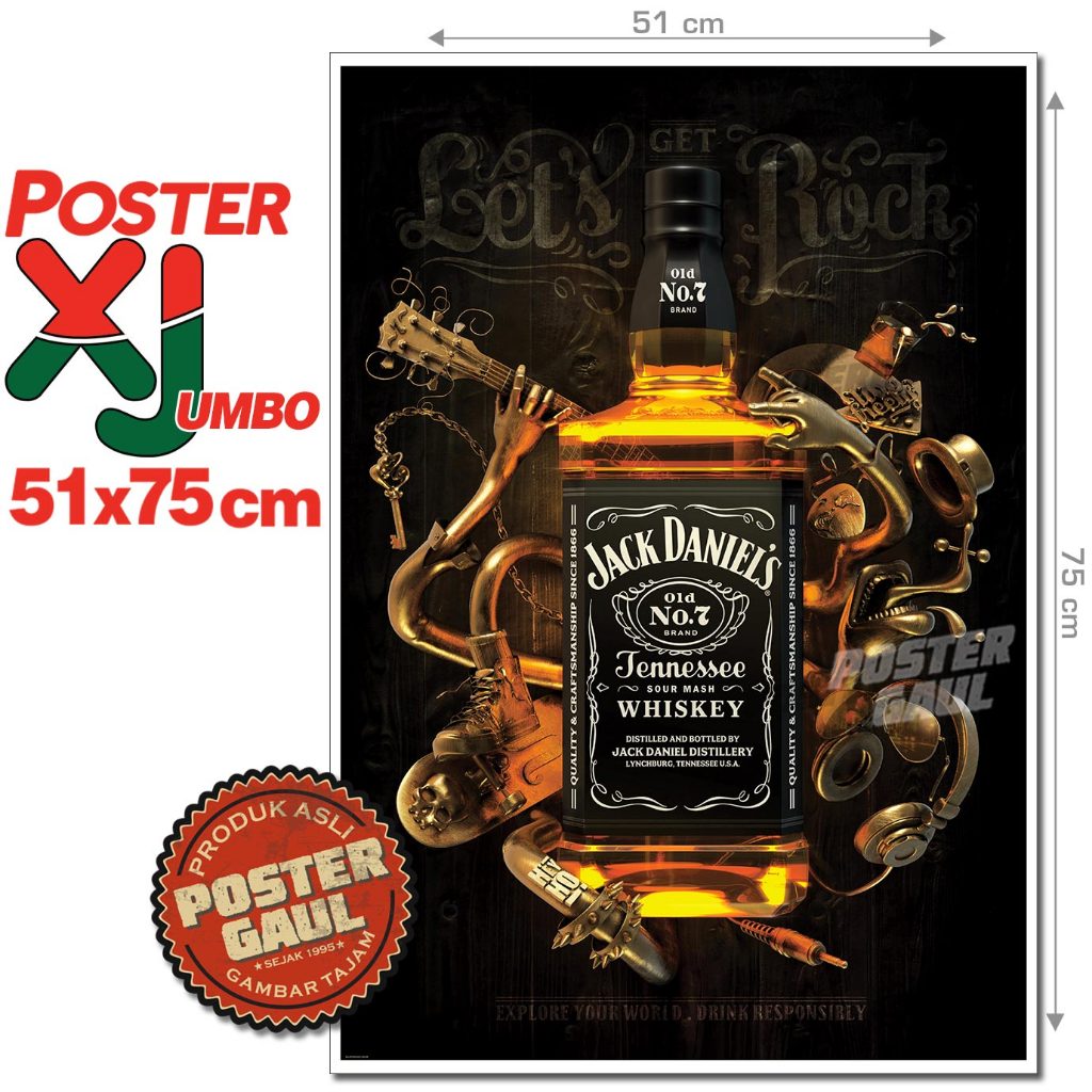 [COD] Poster XJumbo: JACK DANIELS #XJFJP616 - ukuran 51 x 75 cm